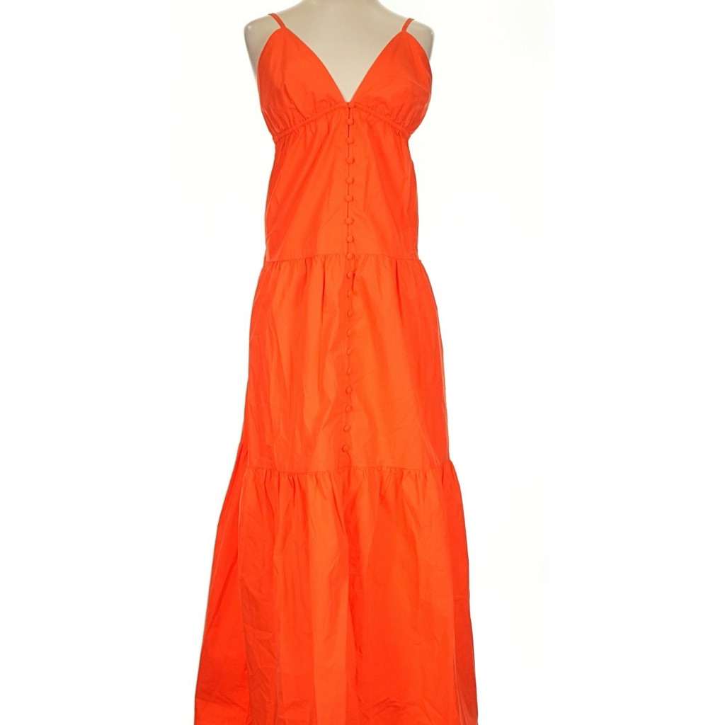Buddy Love Orange Button Front Maxi Dress